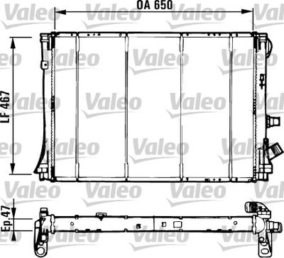 VALEO 731529 Радиатор охлаждения двигателя  для RENAULT LAGUNA (Рено Лагуна)
