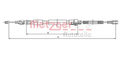 Тросик, cтояночный тормоз METZGER 10.7382 для VW LT