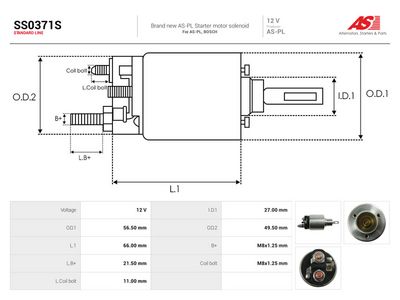 Magnetafbryder, starter AS-PL SS0371S