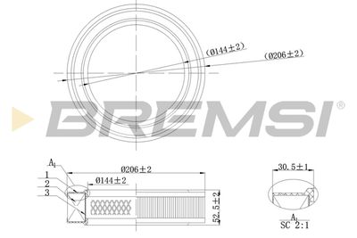 Воздушный фильтр BREMSI FA2131 для MORGAN FOUR
