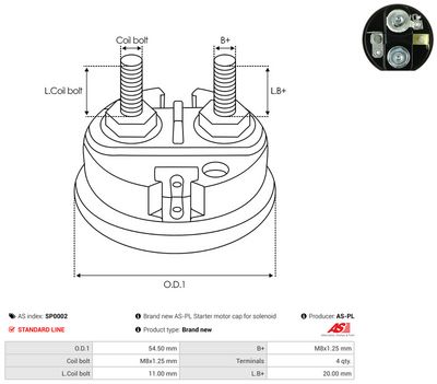 CAPAC RELEU DEMAROR AS-PL SP0002 1