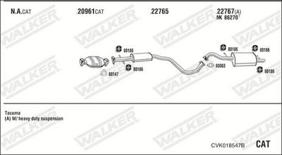 Изпускателна система WALKER CVK018547B