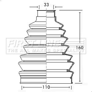 Bellow, drive shaft FIRST LINE FCB2324