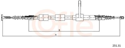 Cable Pull, parking brake 92.251.31