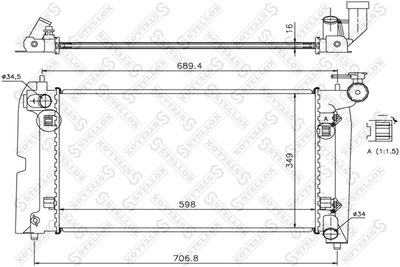 Радиатор, охлаждение двигателя STELLOX 10-26309-SX для TOYOTA AVENSIS