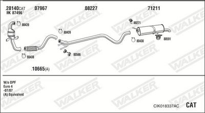 Изпускателна система WALKER CIK018337AC