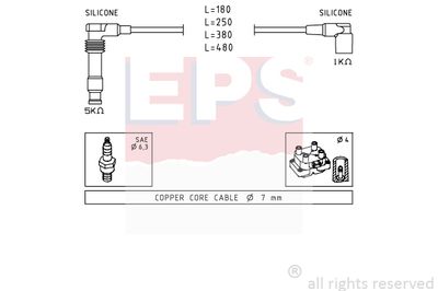 Комплект проводов зажигания EPS 1.501.677 для DAEWOO REZZO