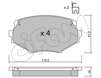 Brake Pad Set, disc brake 822-472-0