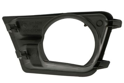Voorbumper afdekking Voor Links (met mistlampgaten, plastic, zwart) past: FORD MUSTANG 02.09-12.12