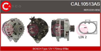 Генератор CASCO CAL10513AS для MERCEDES-BENZ GLA-CLASS