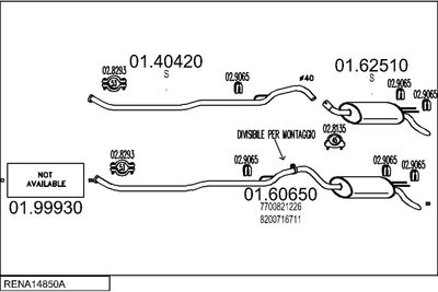SISTEM DE ESAPAMENT MTS RENA14850A018280