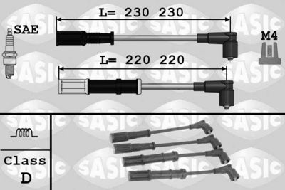 Комплект проводов зажигания SASIC 9286045 для FIAT IDEA