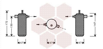 VAN-WEZEL 0700D044 Осушувач кондиціонера для CHRYSLER (Крайслер)