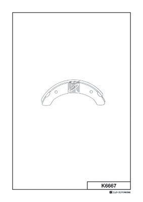 MK Kashiyama K6667 Ремкомплект барабанных колодок для OPEL ASTRA F Наклонная задняя часть (T92) 1.4 (F08, M08, F68, M68)