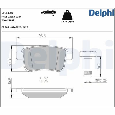 Brake Pad Set, disc brake LP2126