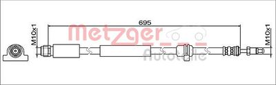 METZGER 4112076 Тормозной шланг  для BMW X4 (Бмв X4)