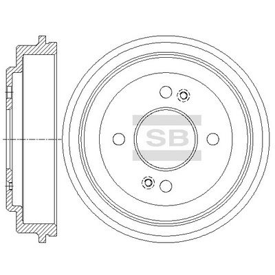 Тормозной барабан Hi-Q SD2071 для KIA PICANTO