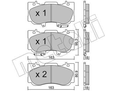 Комплект тормозных колодок, дисковый тормоз METELLI 22-1183-0 для FORD USA MUSTANG