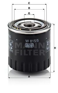Масляный фильтр MANN-FILTER W 815/5 для RENAULT 18