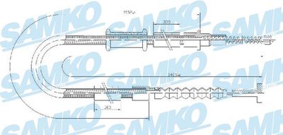 Тросик, cтояночный тормоз SAMKO C0599B для FIAT PALIO