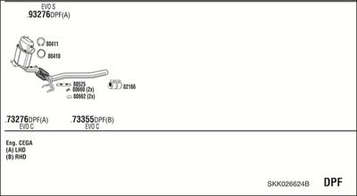 SISTEM DE ESAPAMENT WALKER SKK026624B