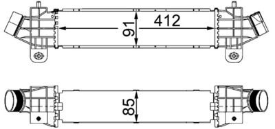 Intercooler, inlaatluchtkoeler - CI25000S - MAHLE