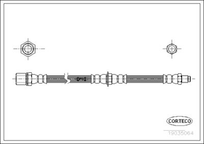 Тормозной шланг CORTECO 19035064 для TOYOTA CORONA