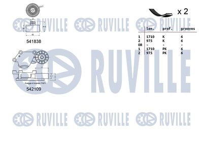 SET CUREA TRANSMISIE CU CANELURI RUVILLE 570128 1