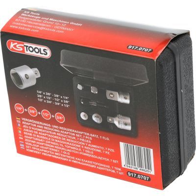 KS Tools Souprava zvětšovacích a zmenšovacích adaptérů, 7dílná 917.0707