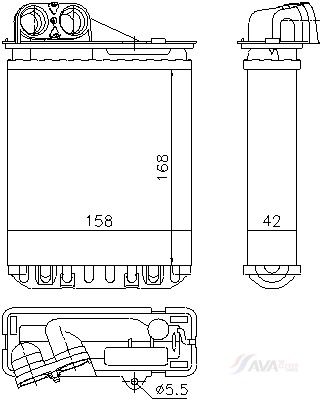топлообменник, отопление на вътрешното пространство AVA Clever Choice DA6027