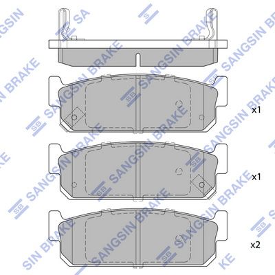 Комплект тормозных колодок, дисковый тормоз Hi-Q SP1764 для INFINITI J30
