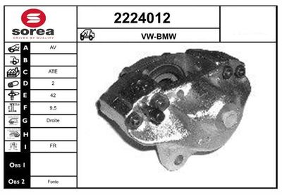 Тормозной суппорт EAI 2224012 для BMW 2500-3.3
