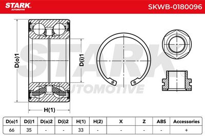комплект колесен лагер STARK SKWB-0180096