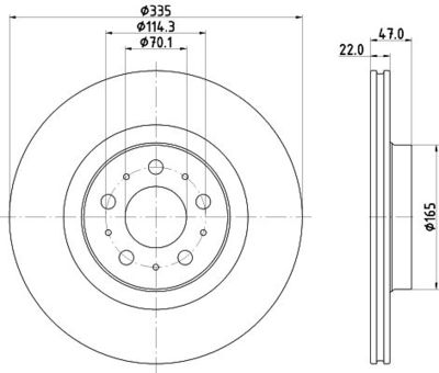 спирачен диск MINTEX MDC3222C