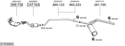 Układ wydechowy BOSAL SYS05860
