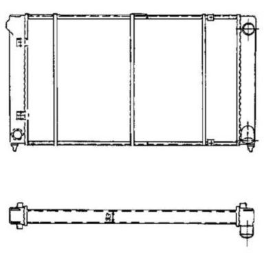 Radiator, engine cooling 503003