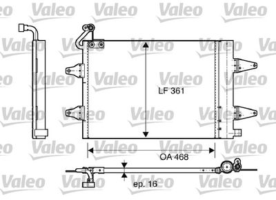 VALEO 817686 Радіатор кондиціонера для SEAT (Сеат)