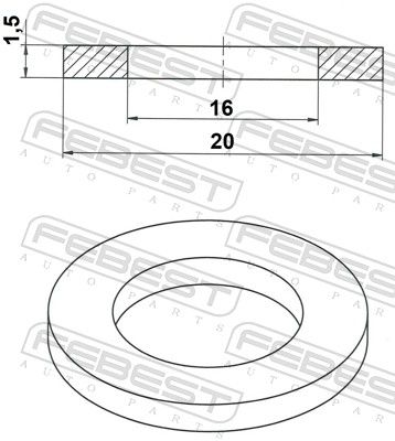 INEL ETANSARE SURUB DRENA ULEI FEBEST 88430162015C 1