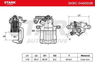 спирачен апарат STARK SKBC-0460028