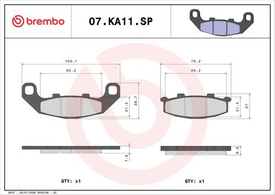 Bremseklodser BREMBO 07KA11SP