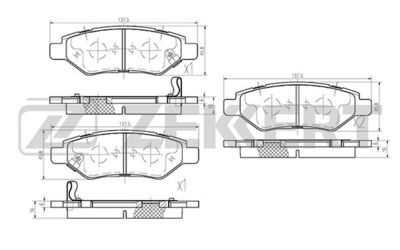 Комплект тормозных колодок, дисковый тормоз ZEKKERT BS-1274 для CADILLAC CTS