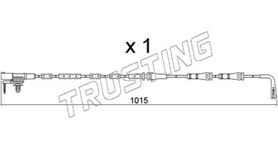 Styk ostrzegawczy, zużycie okładzin hamulcowych TRUSTING SU.357