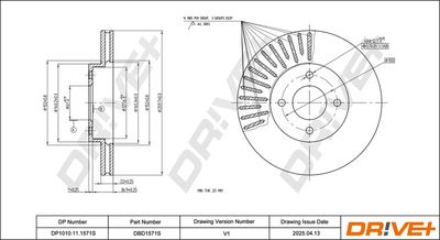 спирачен диск DR!VE+ DP1010.11.1571S
