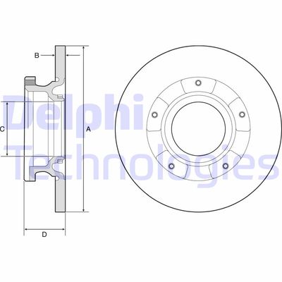 Bromsskiva DELPHI BG4784C