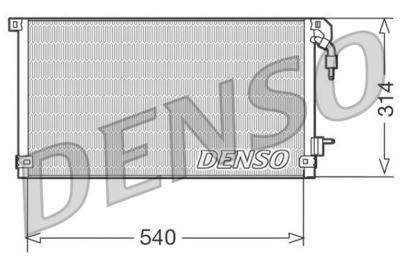 Конденсатор, кондиционер DENSO DCN21003 для PEUGEOT 106