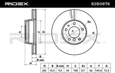 спирачен диск RIDEX