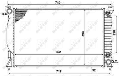 Радиатор, охлаждение двигателя WILMINK GROUP WG1722763 для AUDI A4