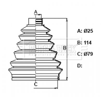 Bellow, drive shaft Borg & Beck BCB6375