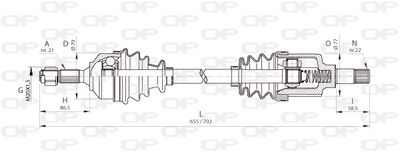 Приводной вал OPEN PARTS DRS6460.00 для CITROËN C3
