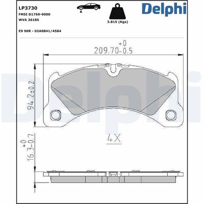 Brake Pad Set, disc brake LP3730